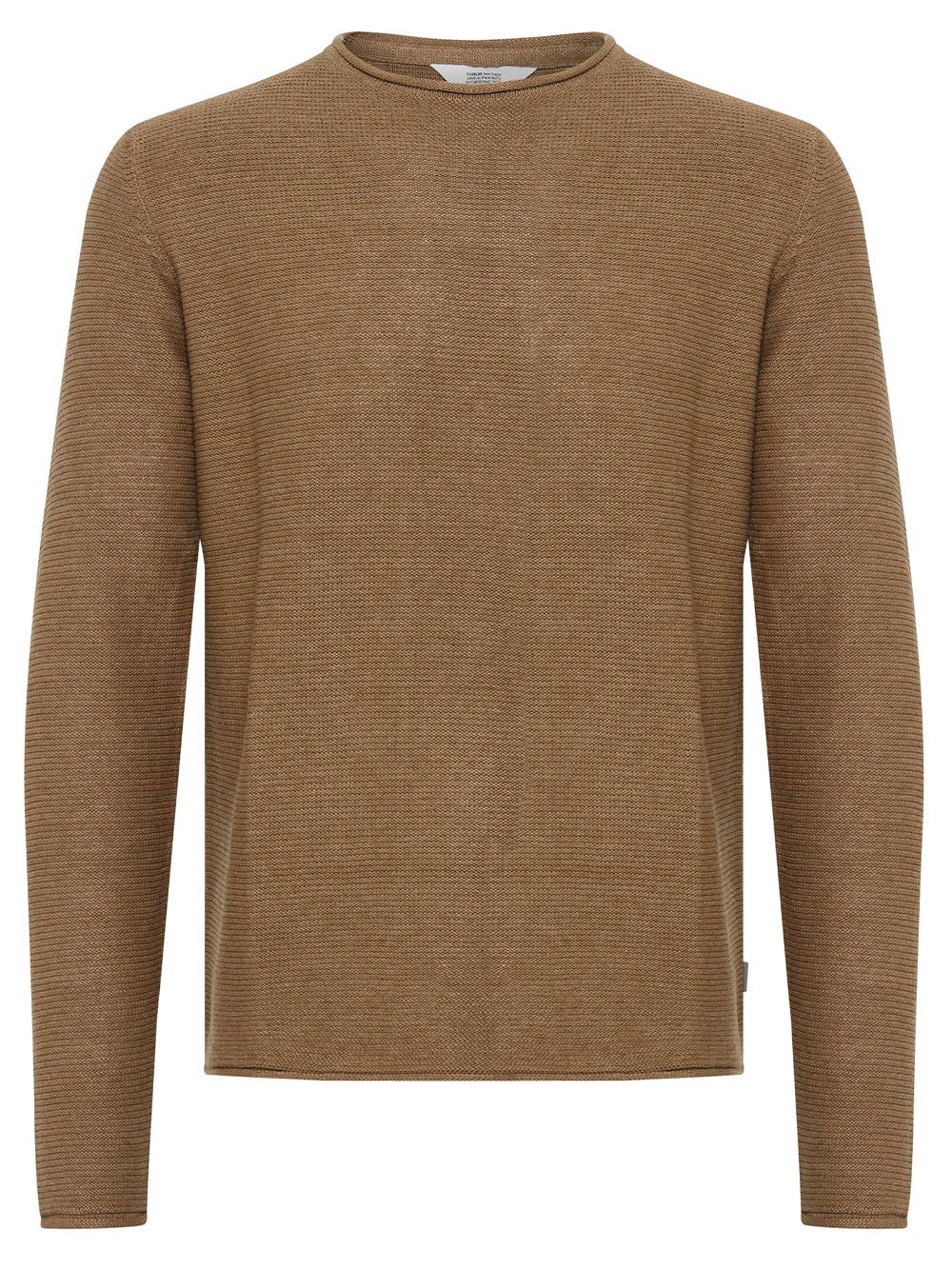 Maglione uomo beige a girocollo