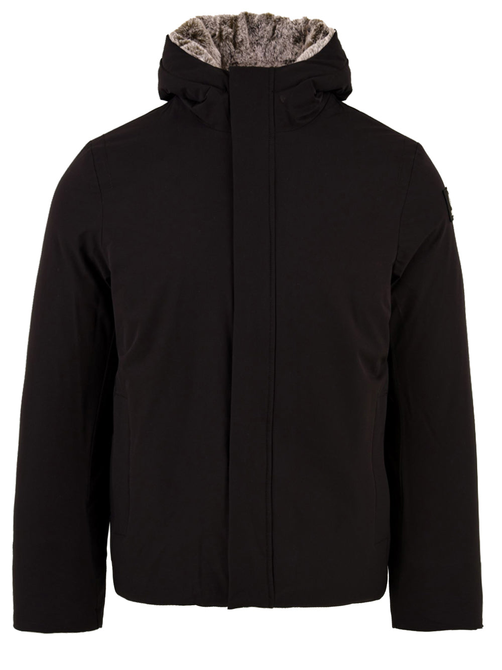 Giubbotto nero da Uomo con rivestimento interno Montebianco Fur