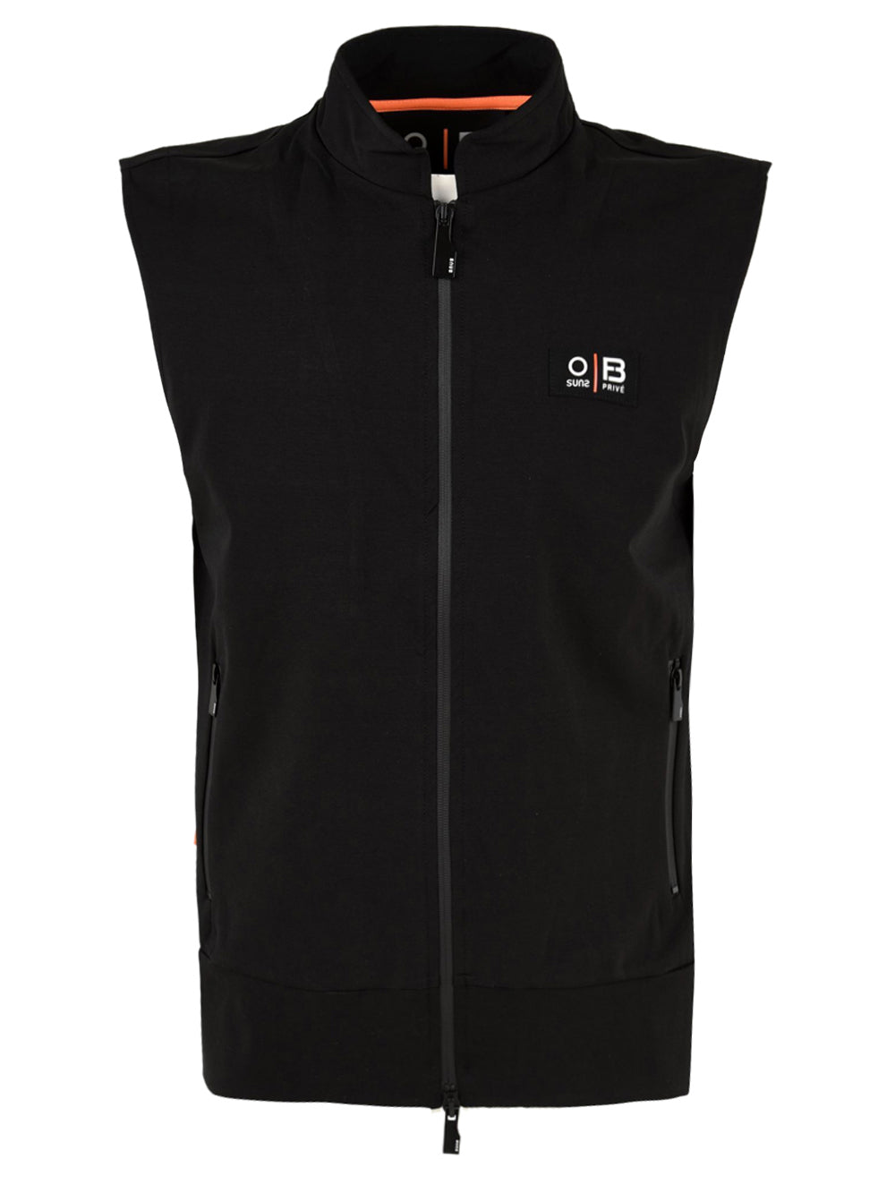 Felpa nera da Uomo smanicata con zip Melbourn