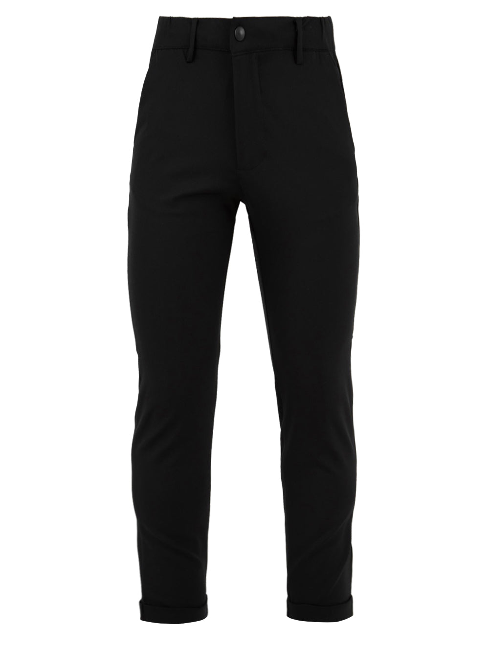 Pantalone in tessuto tecnico nero con passanti cinta Pako