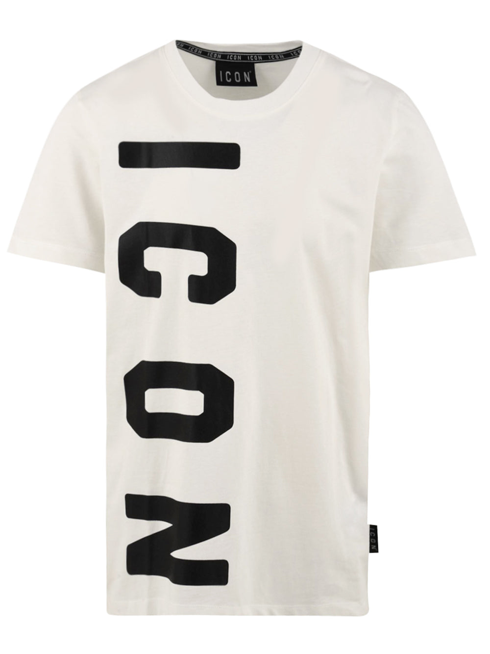T-shirt logo verticale ICON Uomo - Bianco