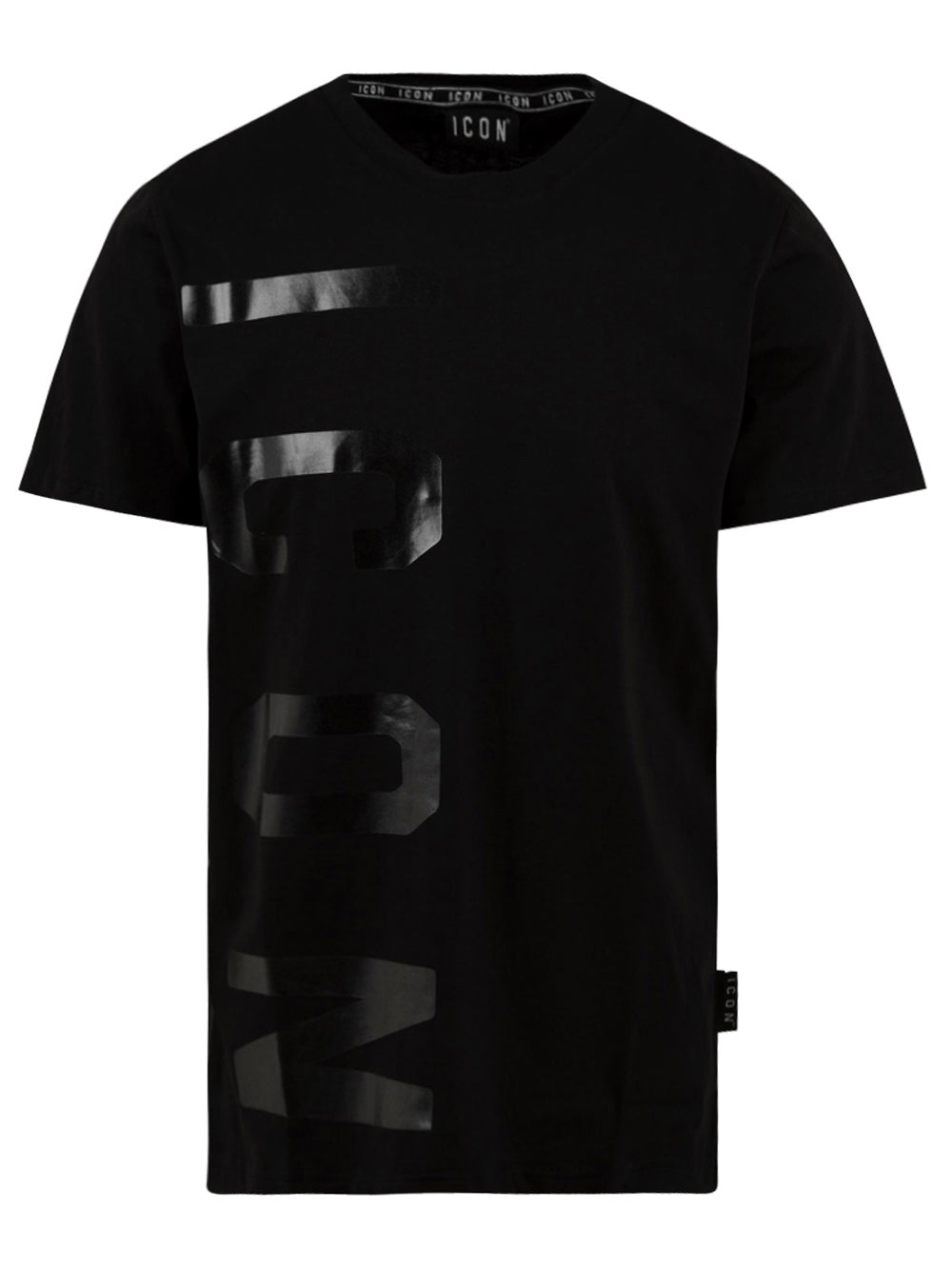 T-shirt logo verticale ICON Uomo - Nero