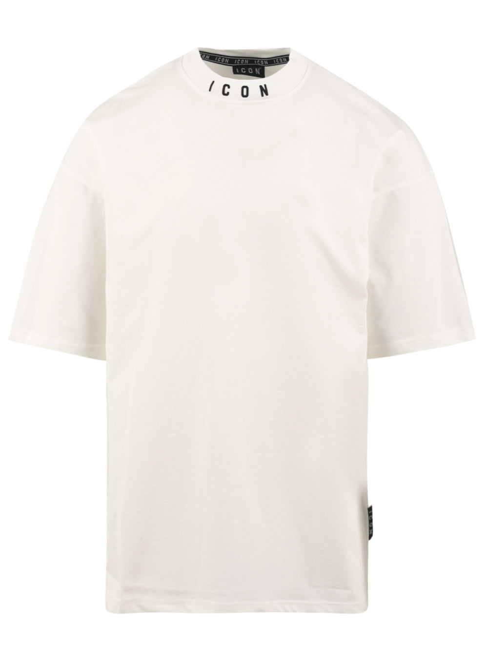 T-shirt logo su collo ICON Uomo - Bianco