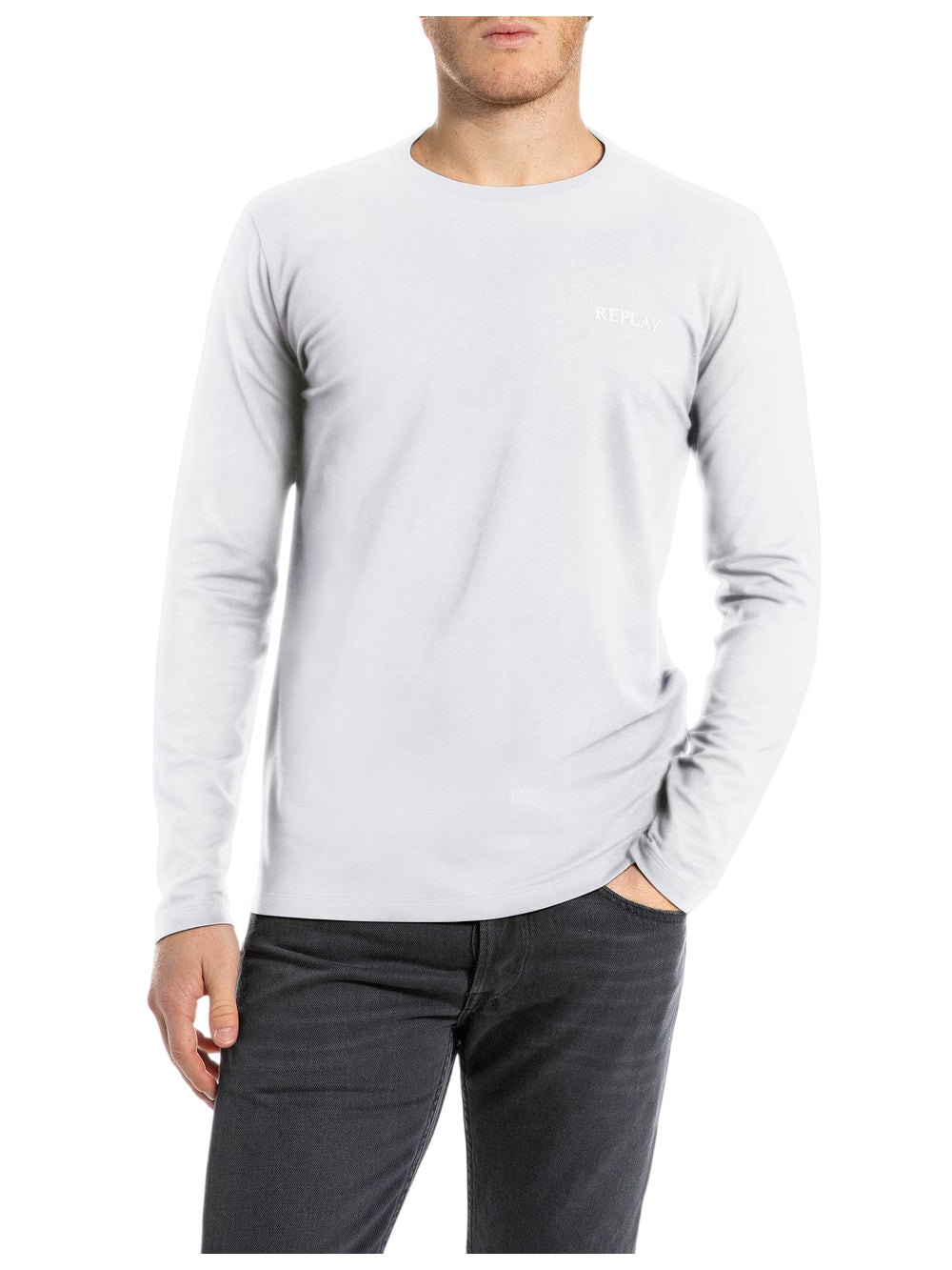 T-shirt Manica Lunga REPLAY Uomo - Bianco