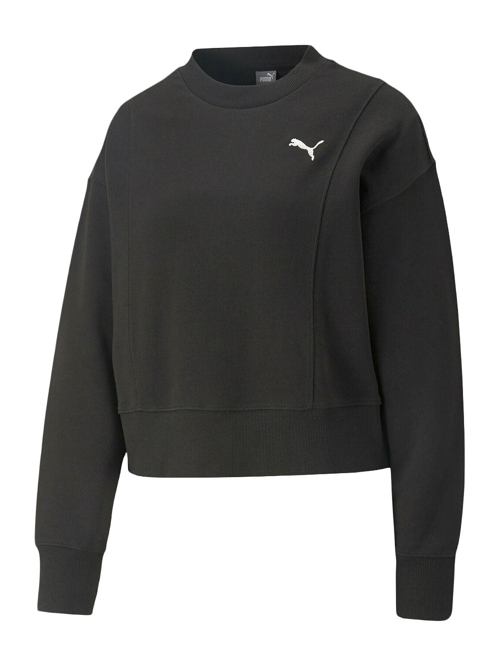 Felpa PUMA Donna HER Crew TR,PUMA Black Nero