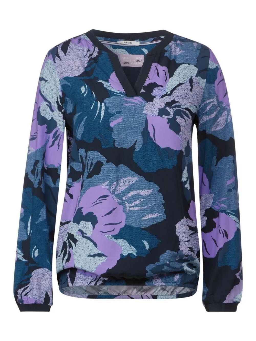 Blusa Donna con scollo a V floreale