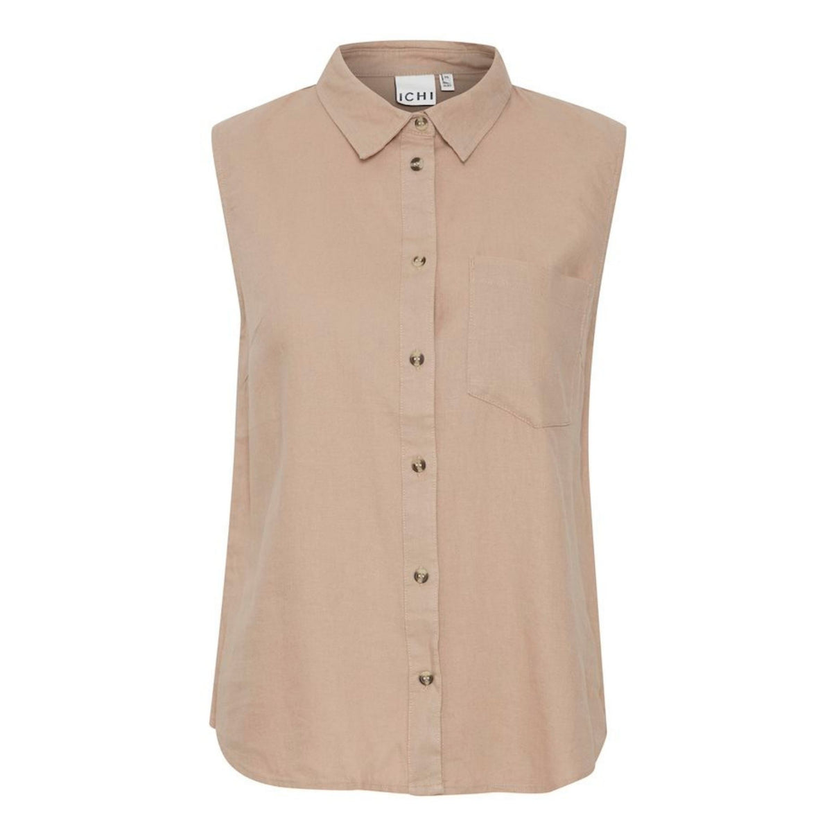 Camicia Donna beige con colletto classico