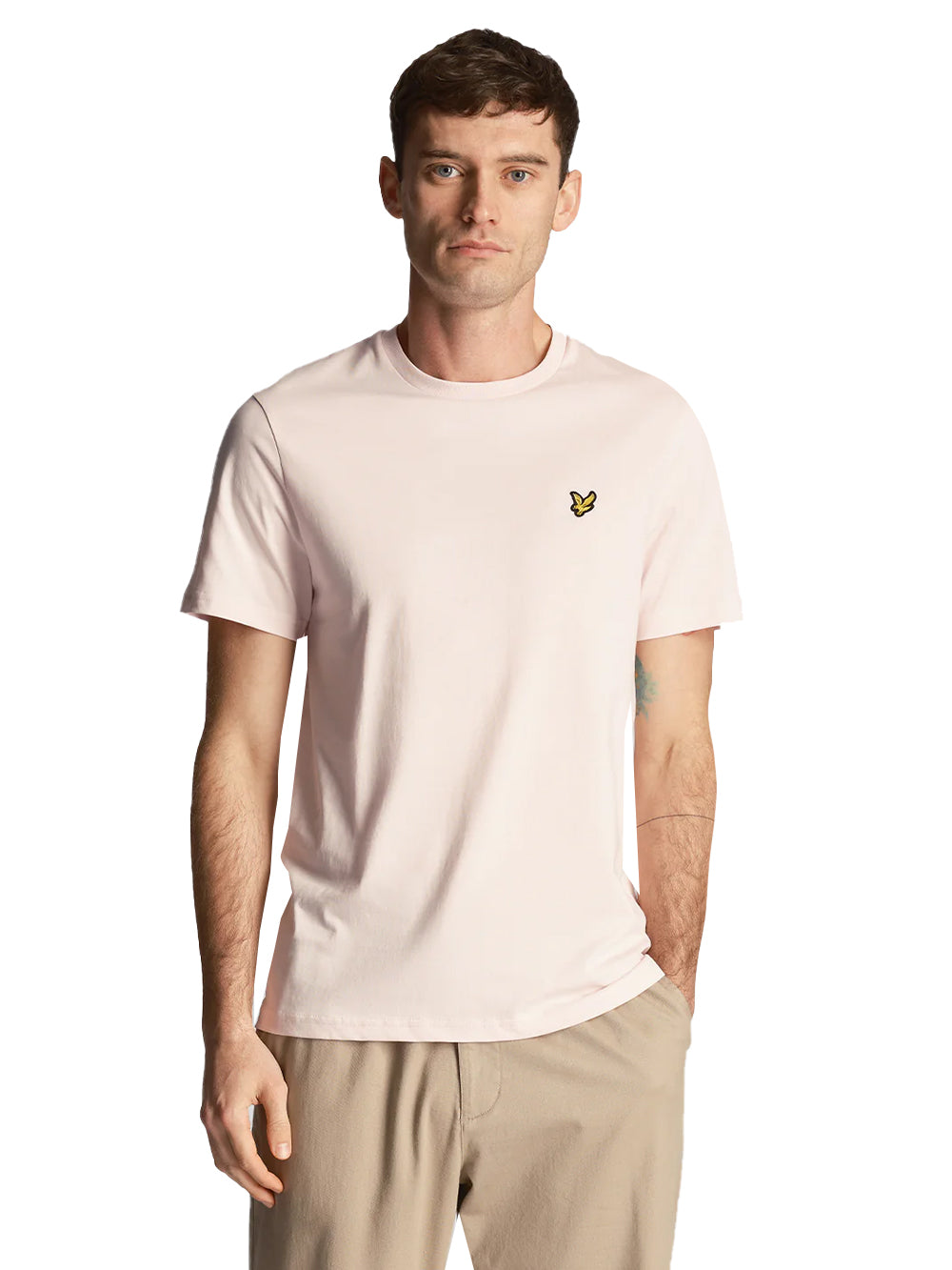 T-shirt Uomo modello Essential Plain Rosa chiaro