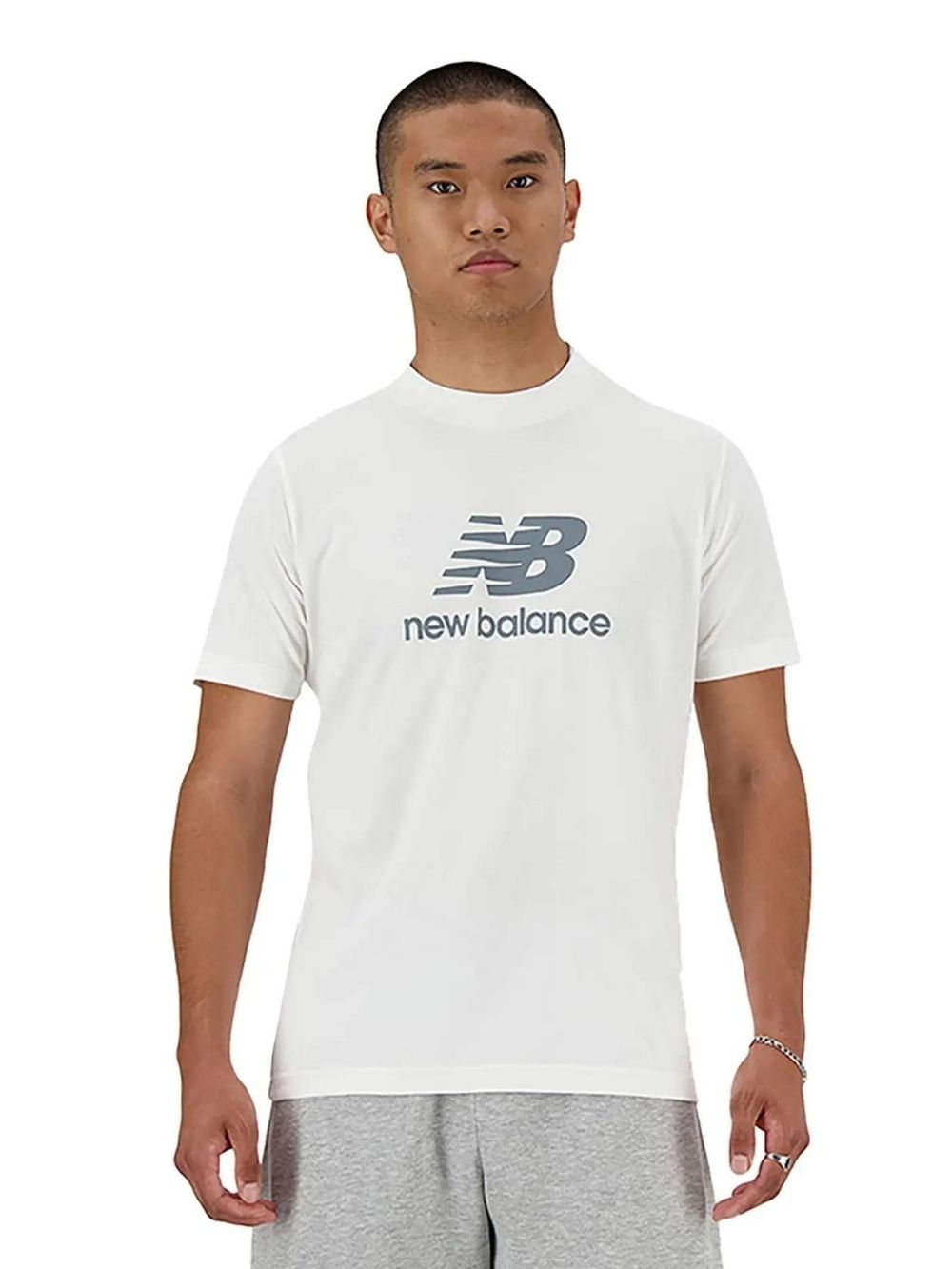 T-shirt NEW BALANCE Uomo MT41502 Bianco