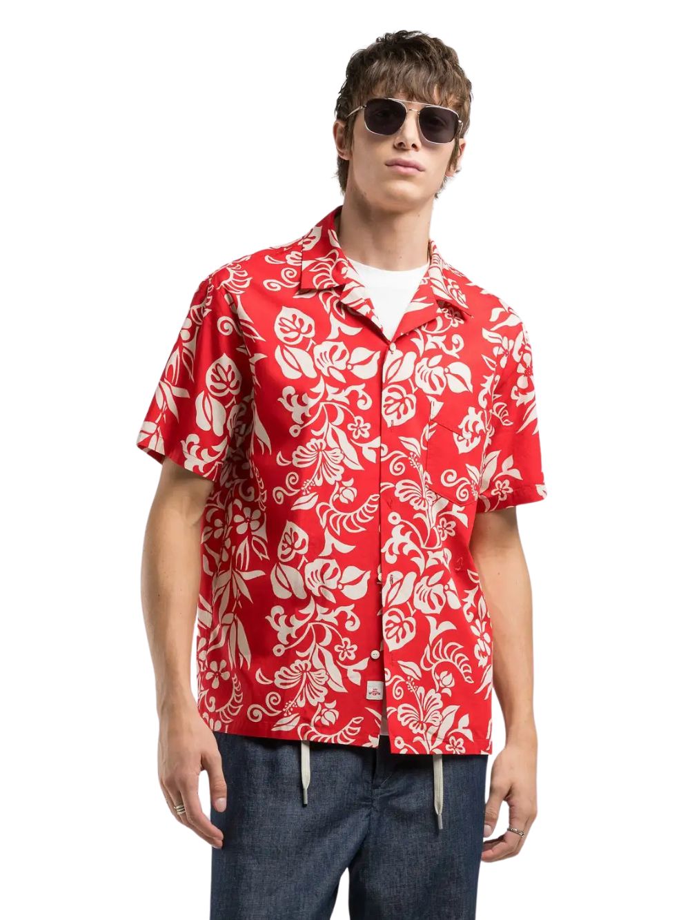 Camicia con fiori REPLAY Uomo - Rosso