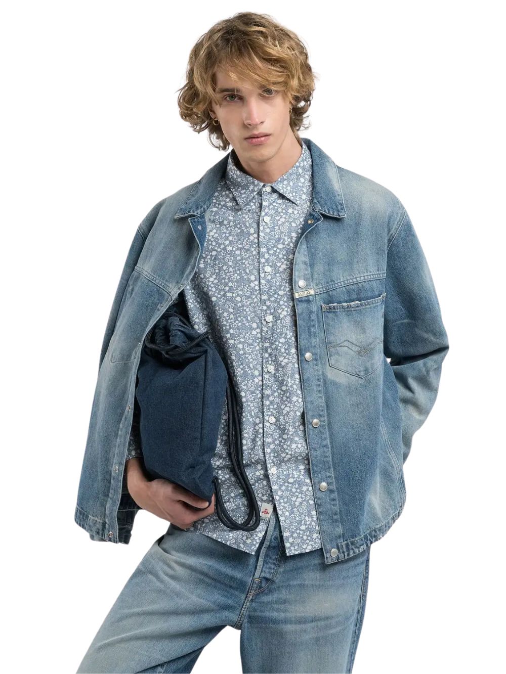 Giubbotto in denim 9zero1 REPLAY Uomo - Blue