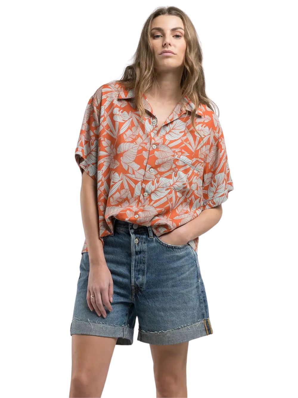 Camicia Hawaii Mood REPLAY Donna - Arancione