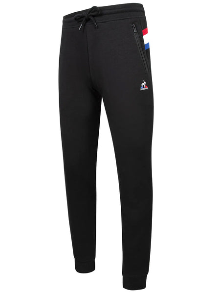 Acquista Le Coq Sportif Pantalone tuta banda tricolore slim - Nero su