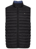 Gilet da uomo nero con chiusura zip