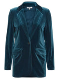 Giacca donna Byperlina blu velluto