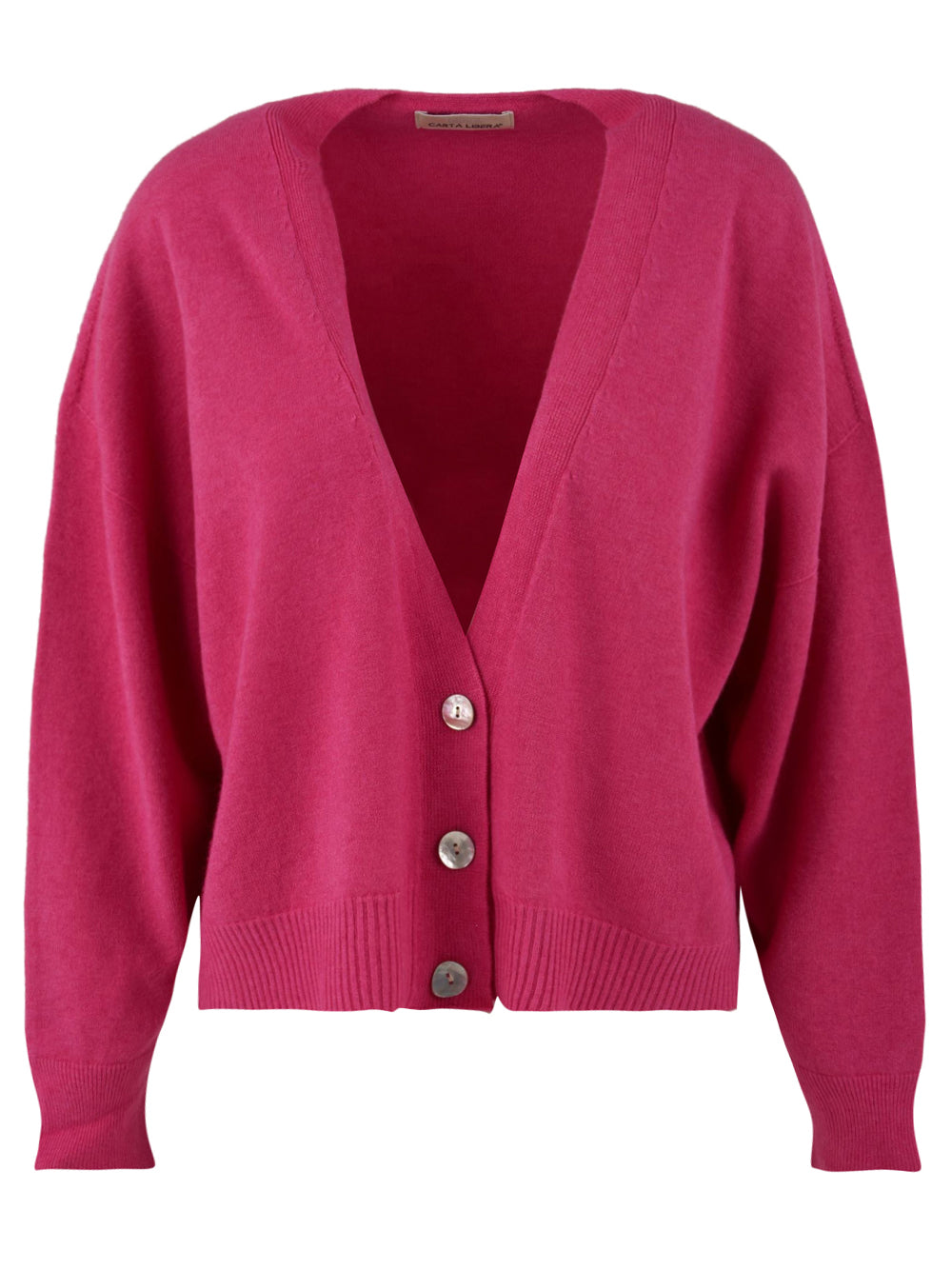 Cardigan Donna granato a tre bottoni