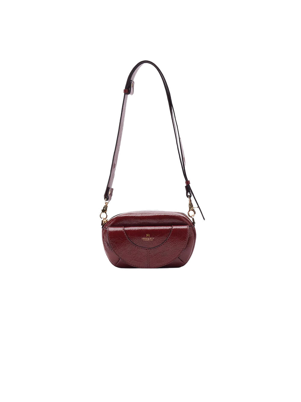 Borsa Camera Bag in effetto naplack in rosso da donna