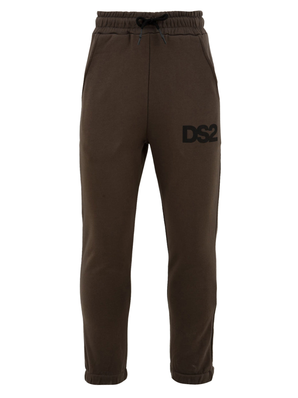 Pantalone tuta marrone con logo