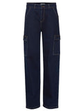 Jeans Donna cargo a vita alta