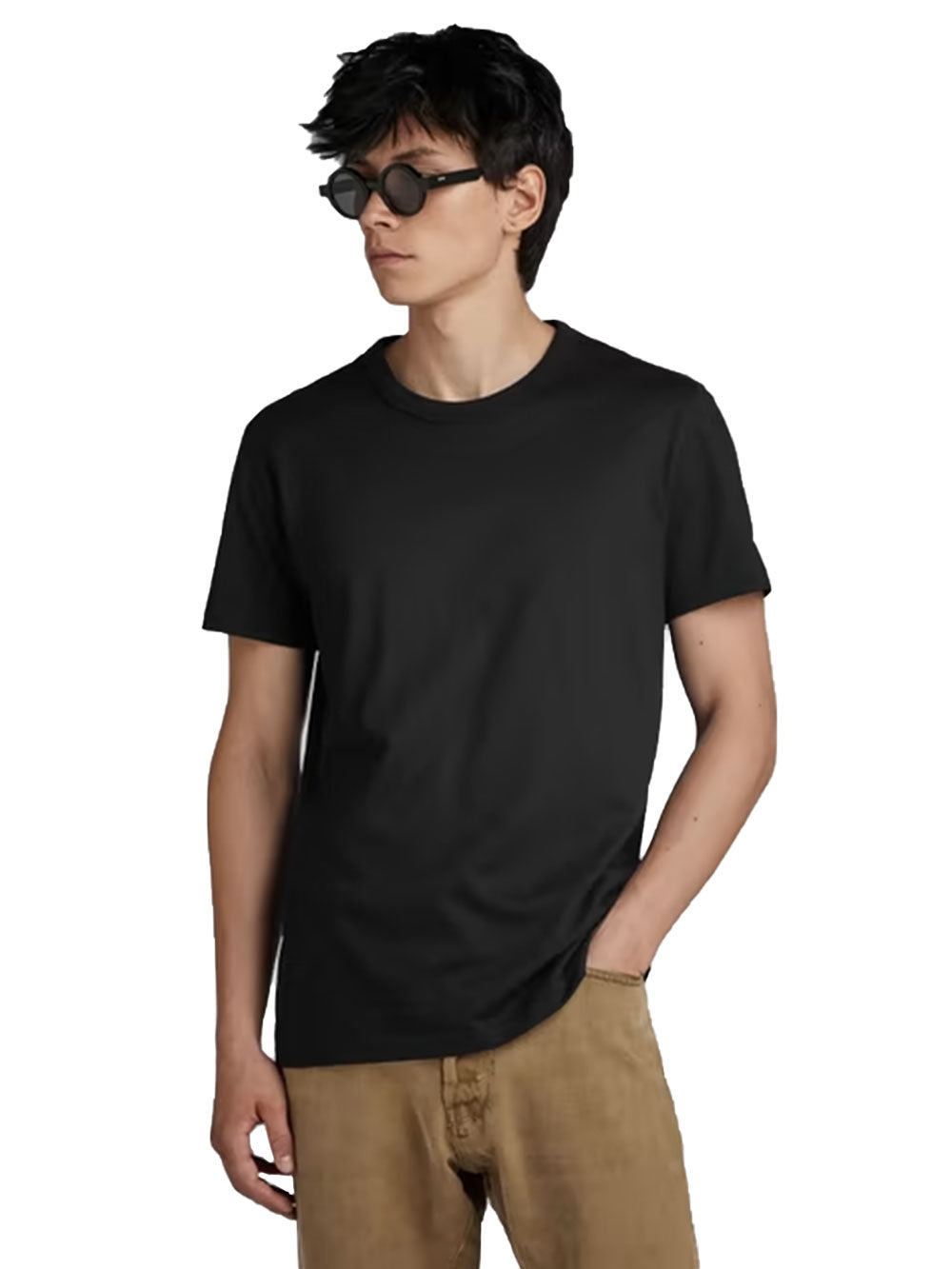 T-shirt a maniche corte uomo nera