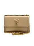 Pochette beige con tracolla Donna
