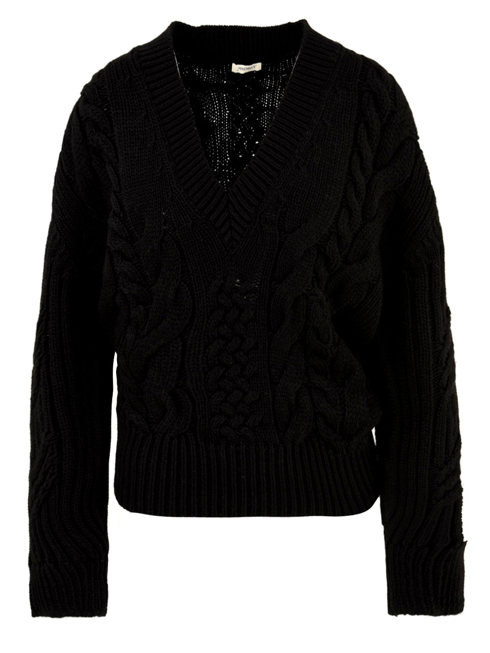 Maglione nero da Donna con scollo a V