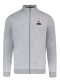 Felpa Uomo grigio a zip con logo