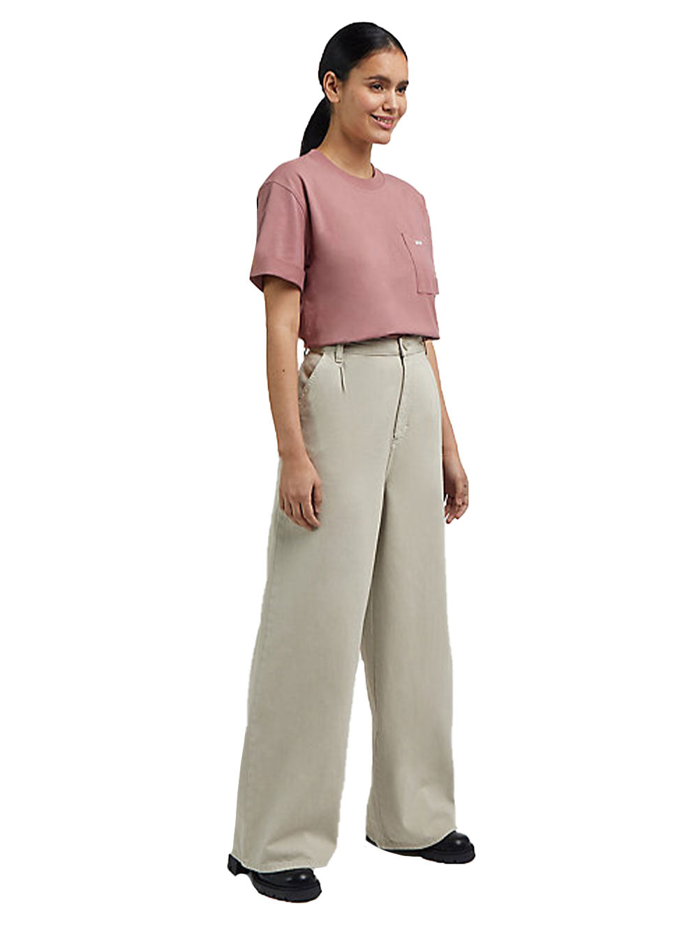 T-shirt Donna maniche corte malva scuro