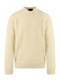 Maglione bianco da Uomo Giro treccia
