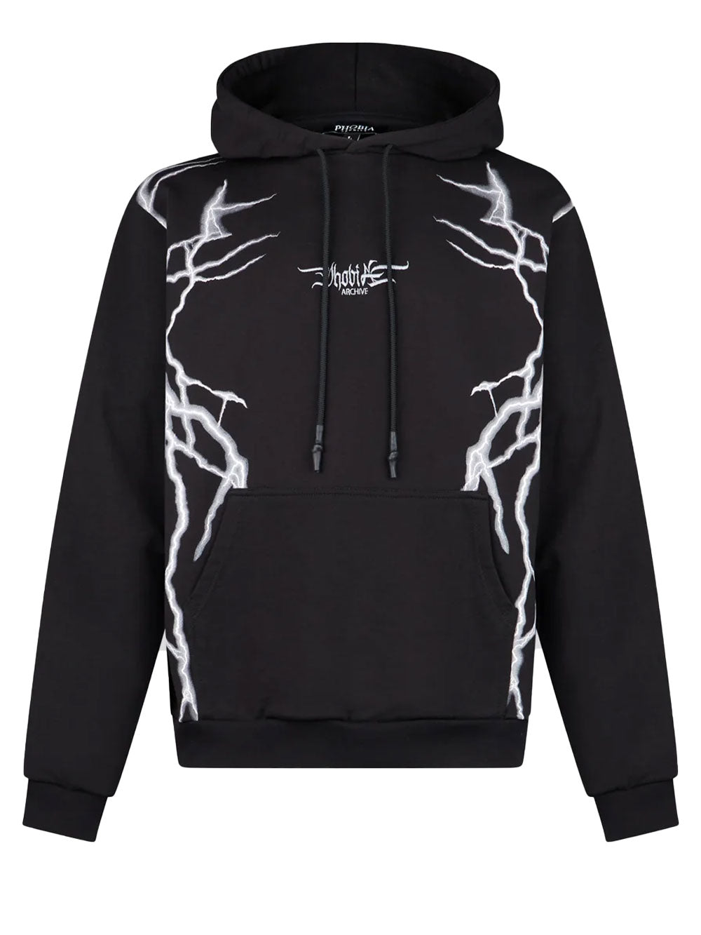Felpa Unisex con fulmini grigi