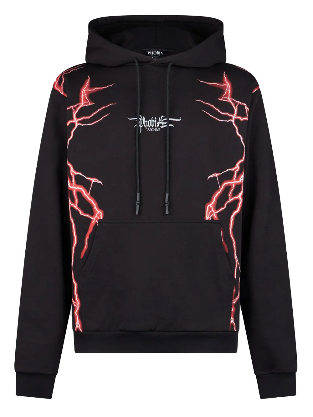 Felpa Unisex con fulmini rossi