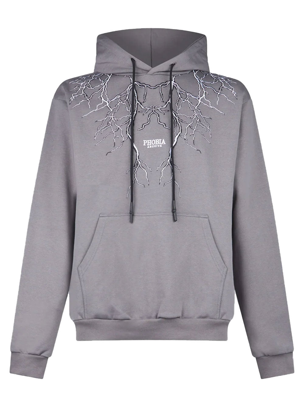 Felpa Unisex con fulmini bianchi
