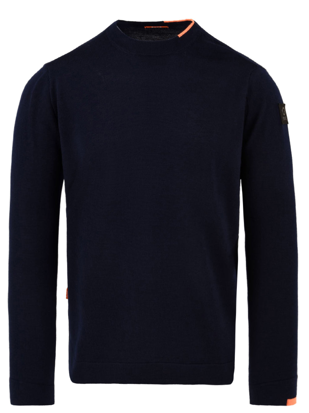 Maglione Uomo blu con logo applicato