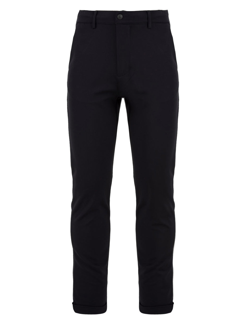 Pantalone in tessuto tecnico blu navy con passanti cinta Pako