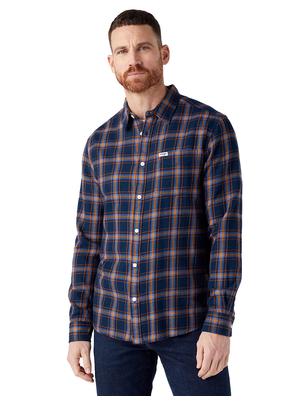 Camicia Uomo monotasca Blu Scuro