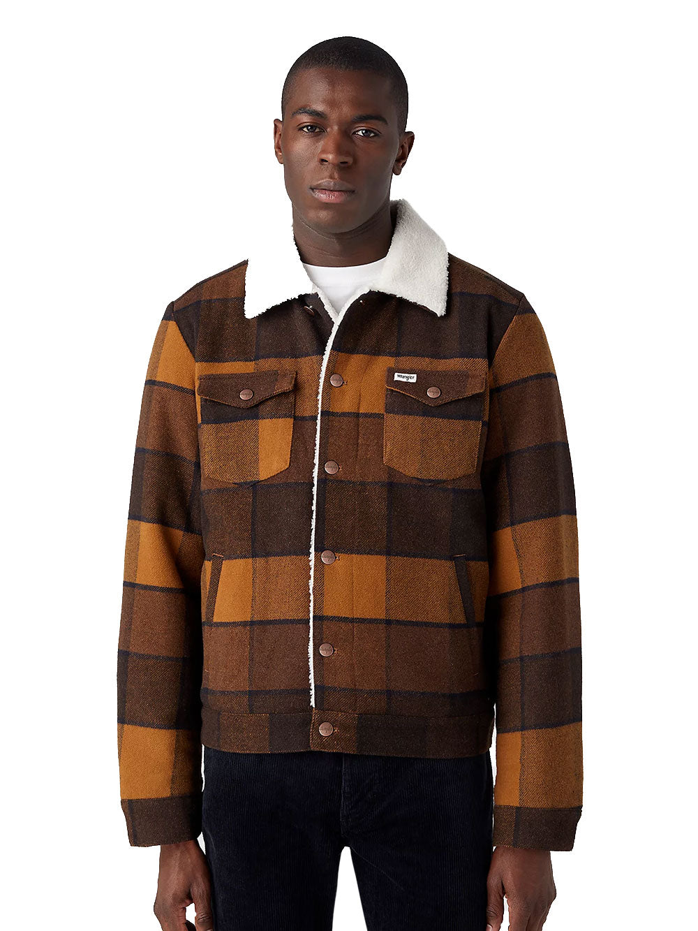 Giubbotto Uomo Trucker Marrone