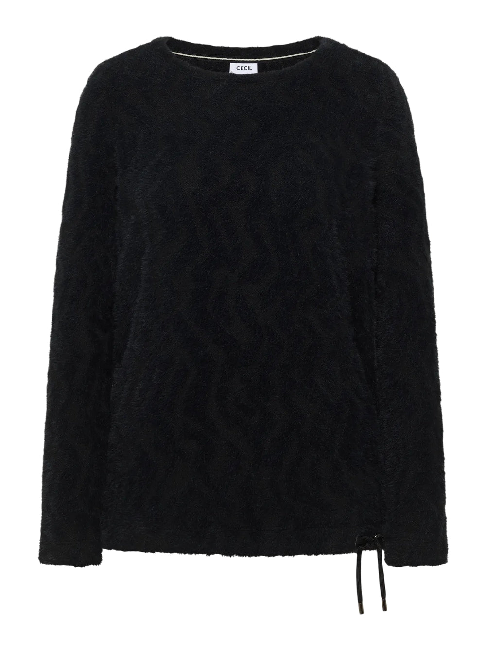 Camicia Feather Yarn Jacquard CECIL Donna - Nero