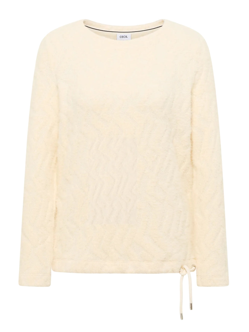 Camicia Feather Yarn Jacquard CECIL Donna - Bianco