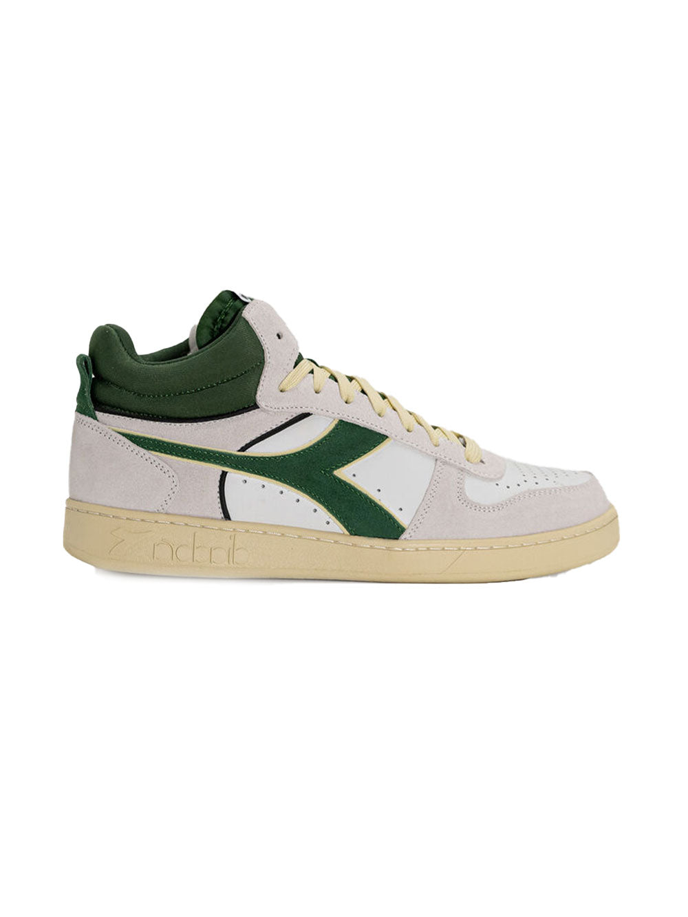 Sneakers Alte Magic Basket Demi Cut Mid Suede DIADORA Uomo - Bianco