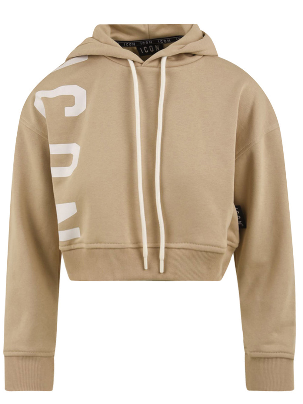 Felpa con cappuccio logo verticale ICON Donna -