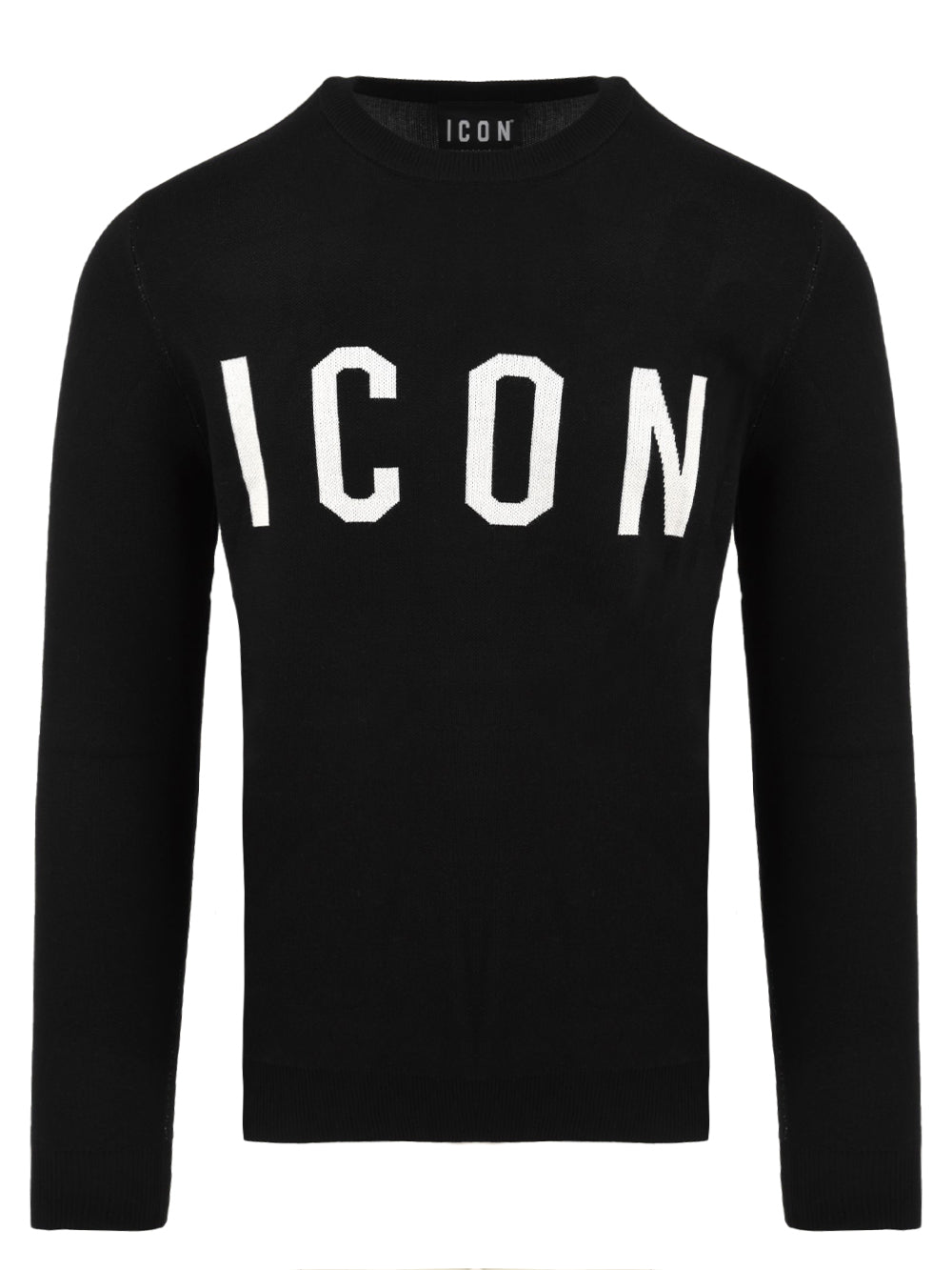 Maglia girocollo con logo ICON Uomo - Nero