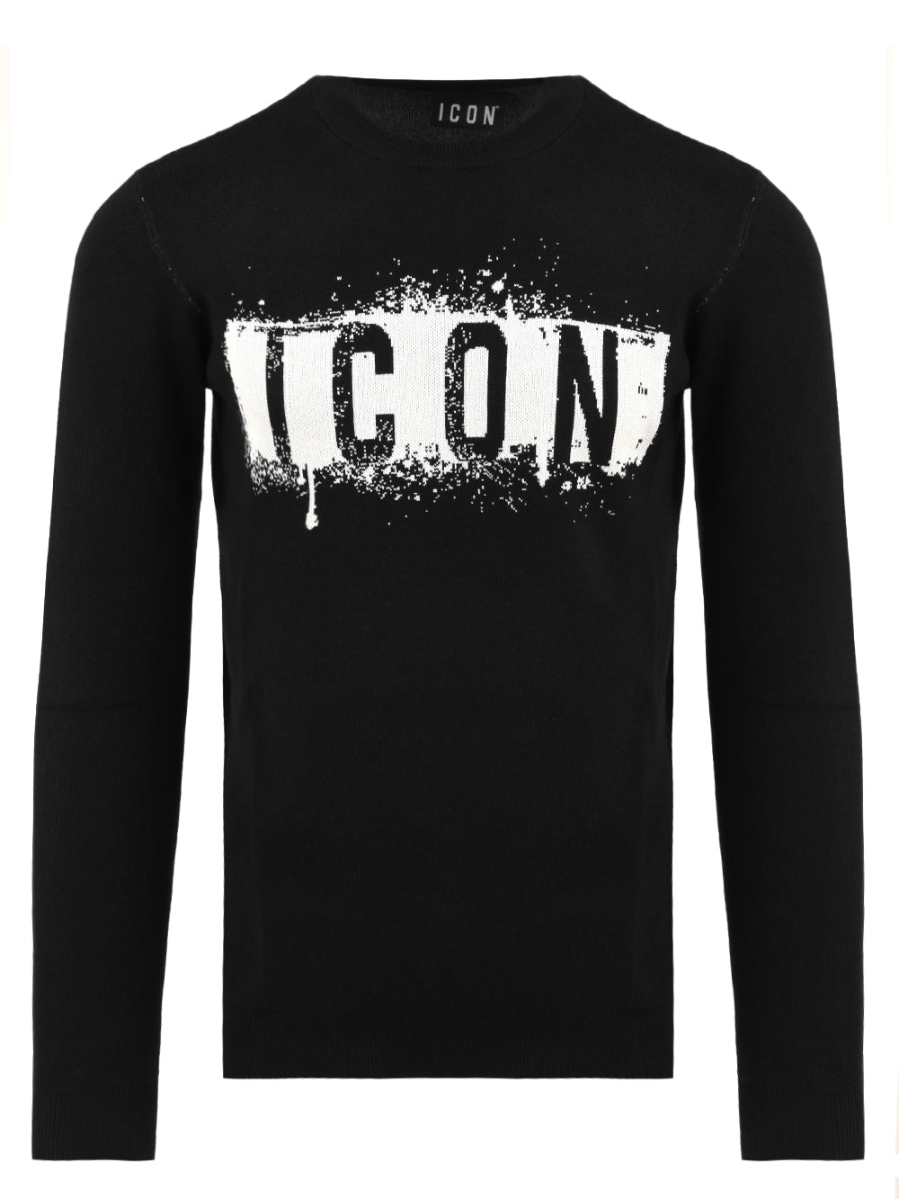 Maglia con logo effetto colature ICON Uomo - Nero