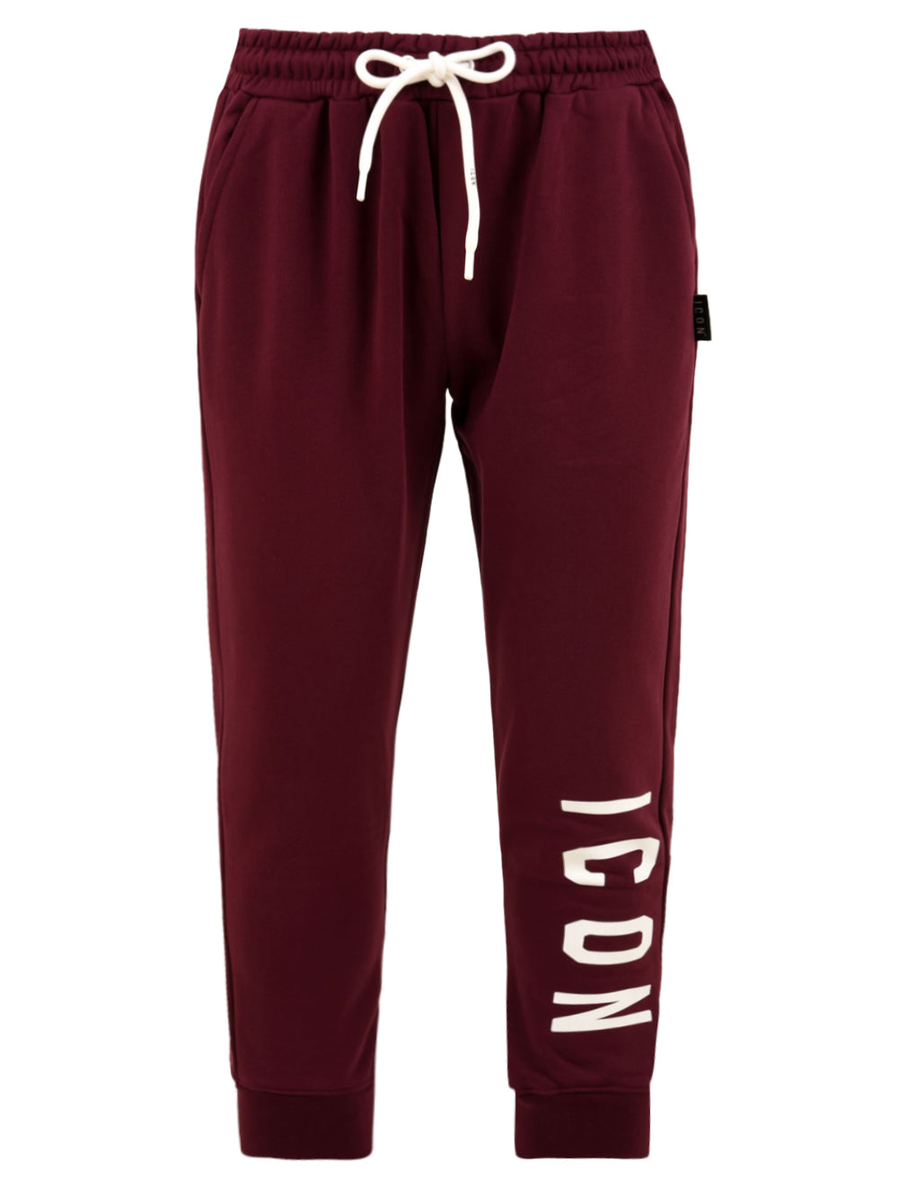 Pantalone Jogger Con logo Grande Su Gamba ICON Uomo - Rosso