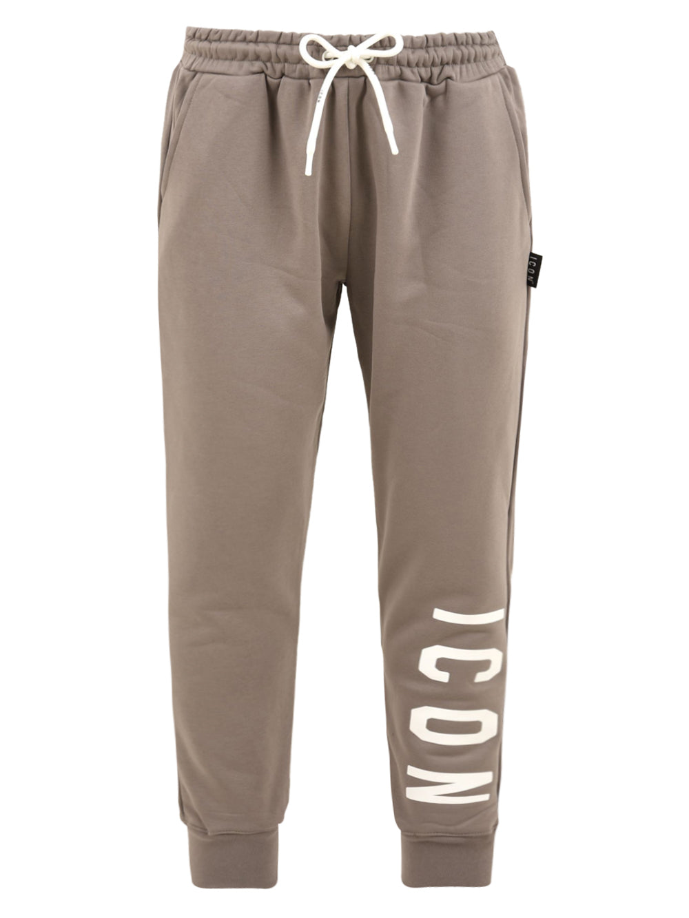 Pantalone Jogger Con logo Grande Su Gamba ICON Uomo - Grigio