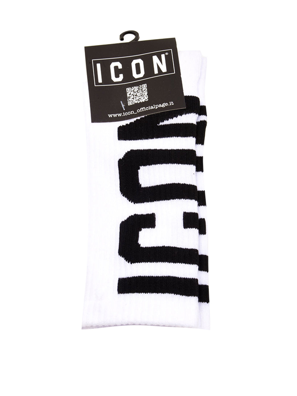 Calzini Spugna Con logo Grande Verticale ICON Unisex - Bianco