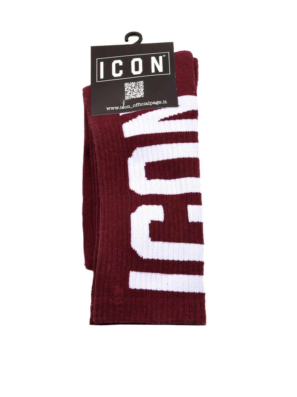 Calzini Spugna Con logo Grande Verticale ICON Unisex - Rosso