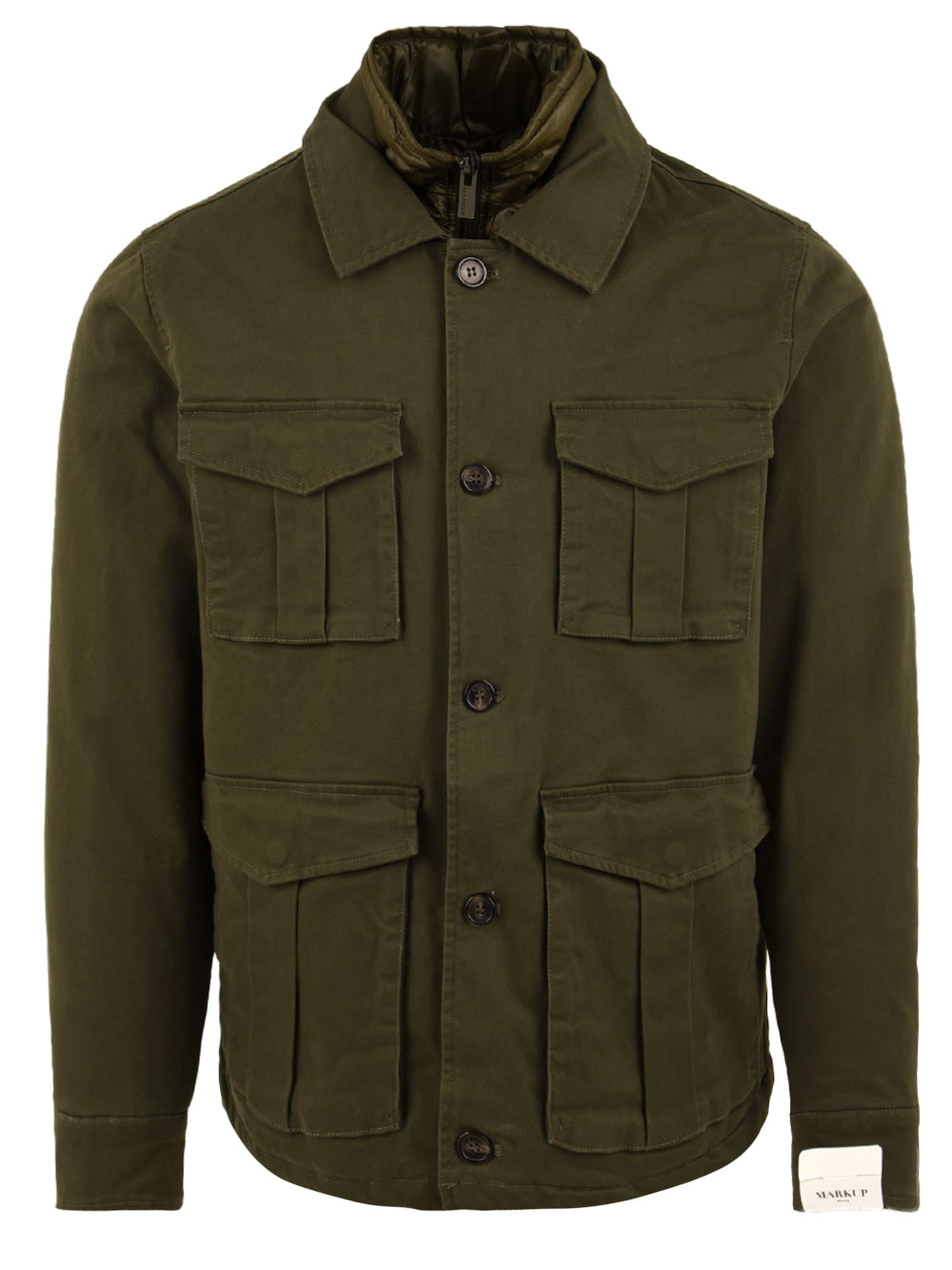 Giacca Stile Field Jacket Dobby MARKUP Uomo - Verde