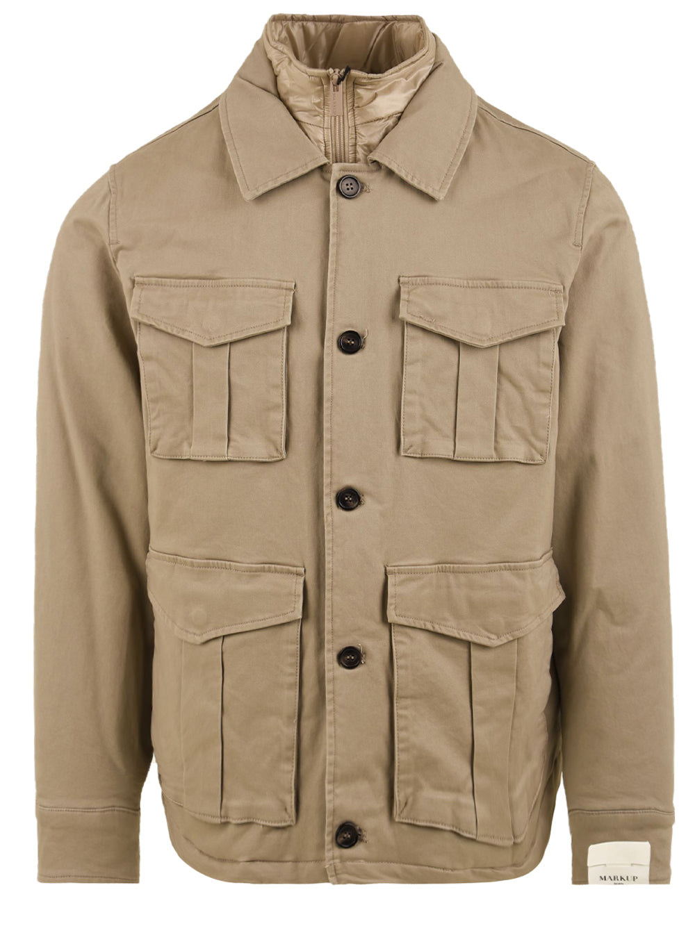 Giacca Stile Field Jacket Dobby MARKUP Uomo - Beige