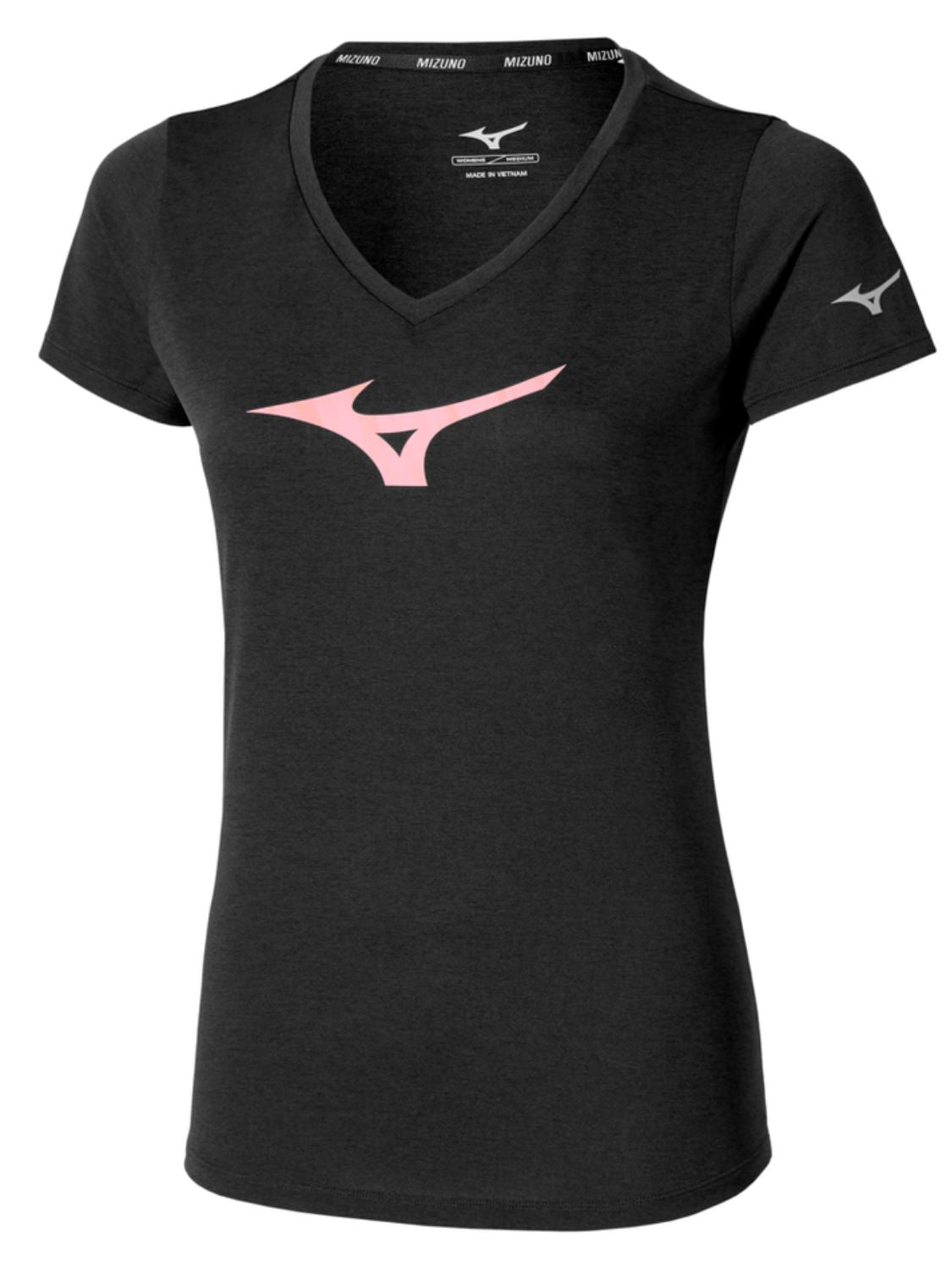T-shirt running Core Runbird Wos MIZUNO Donna - Nero