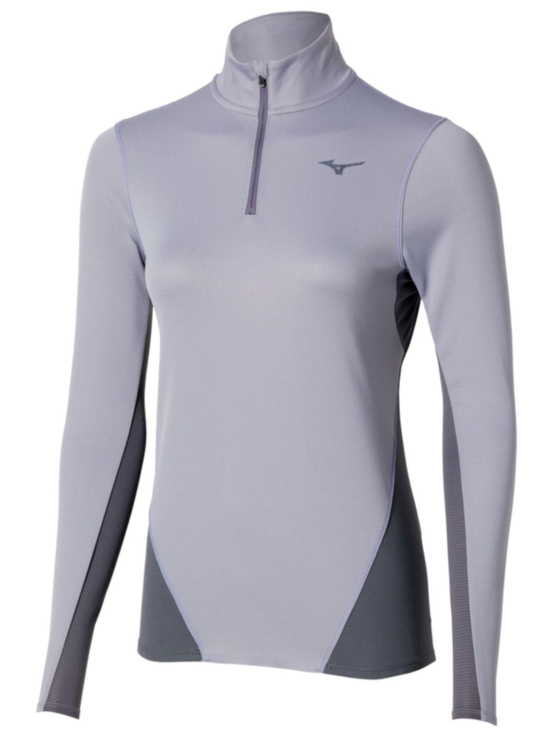Maglia running Tech Charge Half zip Long Sleeve W MIZUNO Donna - Grigio